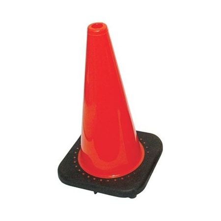 The Brush Man 18 in. Vinyl Trafffic Cone, Orange with Black Base TRAFFIC-CONE 18